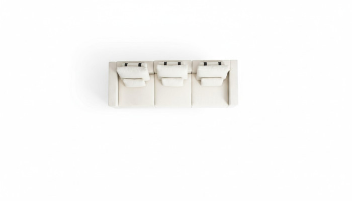 White four-seater luxury upholstery four-seater textile living room furniture design