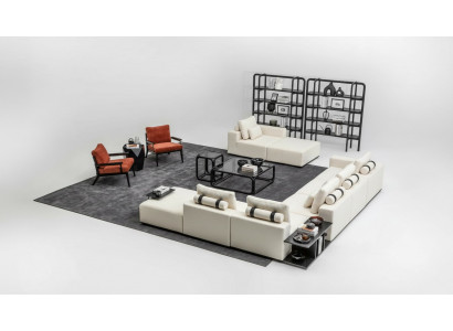 White sofa set upholstery furniture L-shaped sofa corner sofa armchair fabric couch sofas