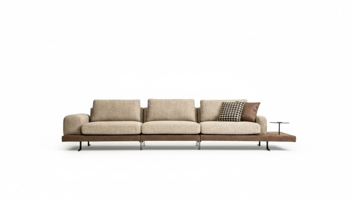Sofa 4-seater luxury upholstered sofa new design textile living room modern