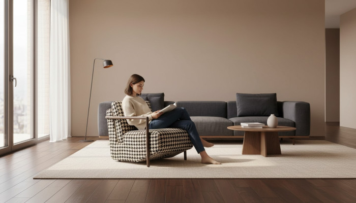 Armchair Living Room Seat Textile Furniture Upholstery New Armchair Design Modern
