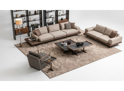 Modern sofa set, living room sofa landscape, five-seater living room sofas