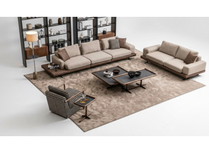 Modern sofa set, living room sofa landscape, five-seater living room sofas