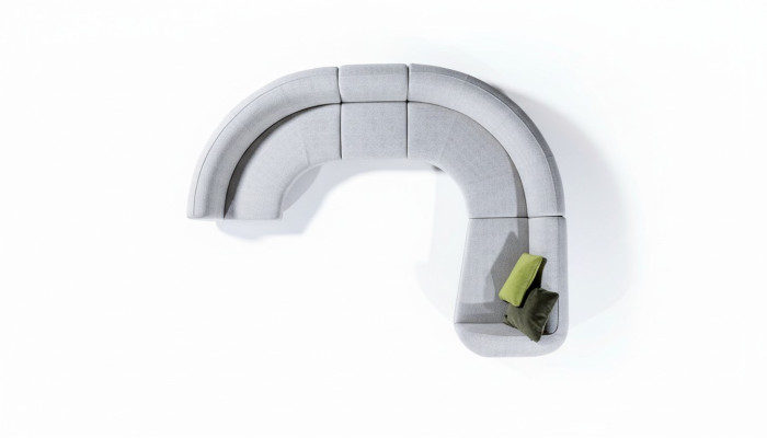 Semi-circular U-shape sofa corner sofa living landscape furniture designer corner couches