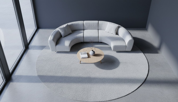 Semi-circular gray corner sofa set textile sofas U-shaped couch modern new