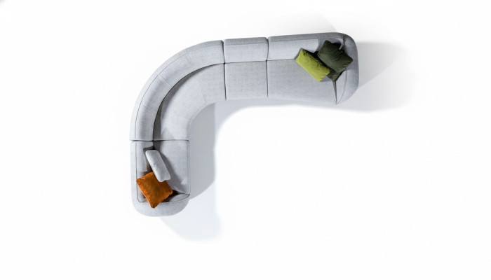 Modern designer L-shaped sectional sofa living room furniture