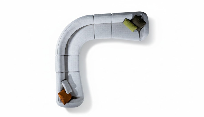 Living room corner sofa luxury L-shaped sofa modern seating area lounge seating group