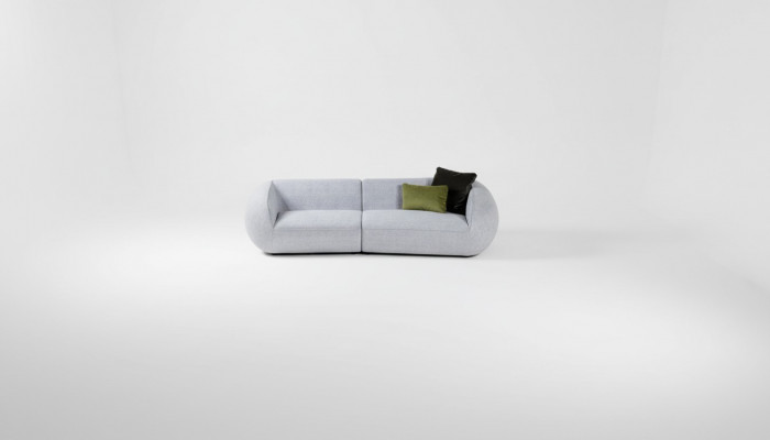 Gray living room upholstered sofa modern textile couches luxury furniture couch