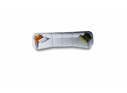 Gray six-seater living room couch upholstered sofa luxury designer furniture