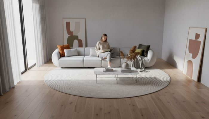 Living room sofa six-seater upholstered furniture luxury designer couch fabric