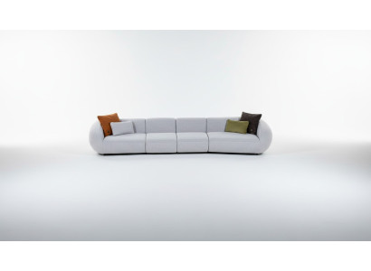 Living room sofa six-seater upholstered furniture luxury designer couch fabric