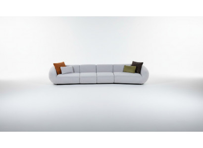 Living room sofa six-seater upholstered furniture luxury designer couch fabric