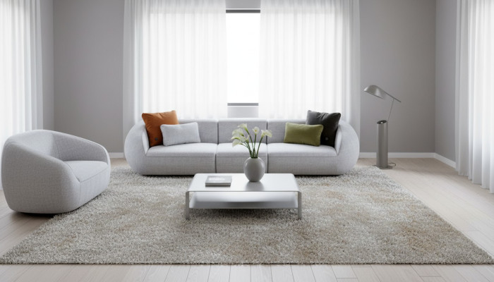Upholstered Sofa Large Five-Seater Living Room Couch Modern Textile Furniture