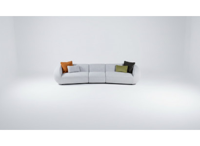 Upholstered Furniture Six-seater Living Room Couch Textile Sofas Modern Furniture