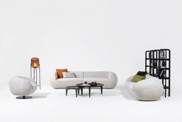 Three-seater sofa set armchair modern living room furniture upholstered sofa set