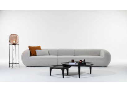 Large five-seater living room furniture textile couches luxury modern furniture