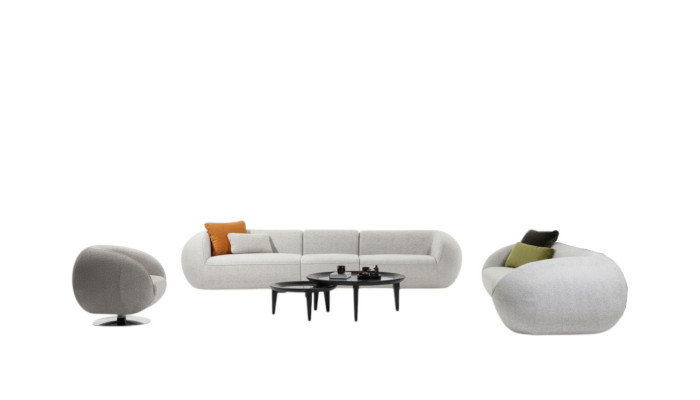 Luxurious lounge furniture sofa set five-seater three-seater armchair set modern