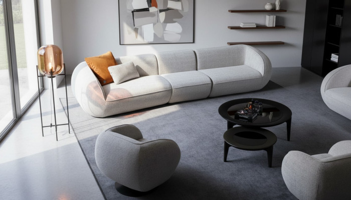 Living room furniture set five-seater armchair upholstered furniture sofa furniture design 2-piece