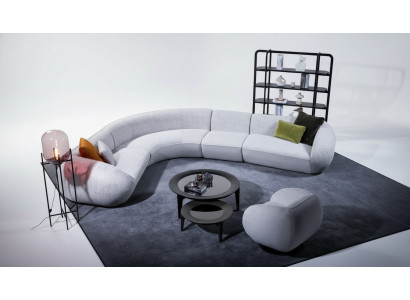 Gray corner sofa set, living room upholstered sofa, luxury corner sofa group, sofa.