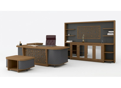 Designer Office Suite Study Room Furniture Luxury Set Desk 4-piece