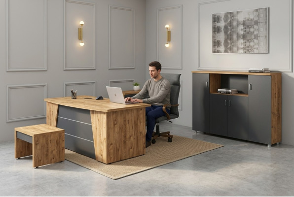 Modern complete set office furniture study furniture luxury 4-piece set