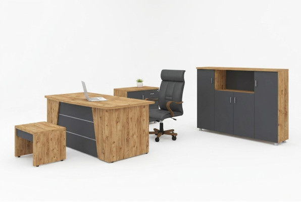 Modern complete set office furniture study furniture luxury 4-piece set