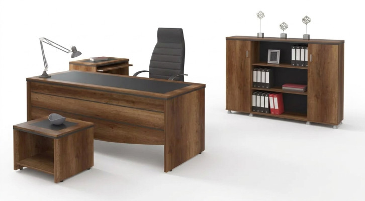Luxury office furniture desk workstation study room set 4-piece