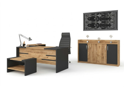 Office furniture set office suite desk cabinet style modern new 4-piece.
