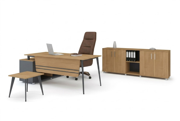 Office Set New Coffee Table Modern Design Corner Desk 3 pcs