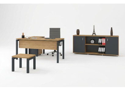 Office furniture desk filing cabinet cupboard coffee table 2-piece set