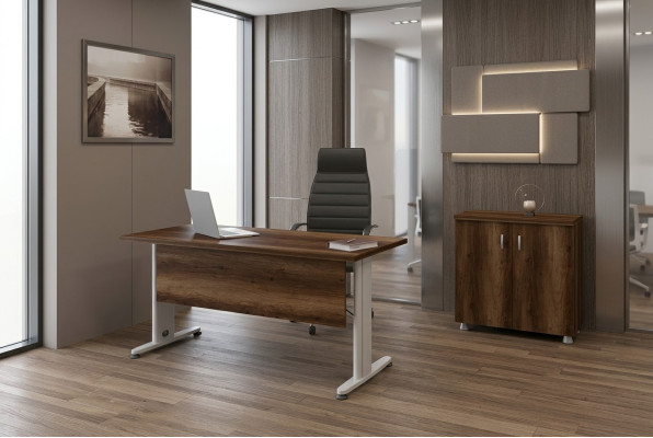 Complete office furniture set study room cabinet desk 2-piece set