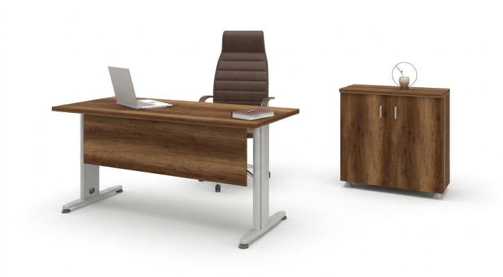 Complete office furniture set study room cabinet desk 2-piece set