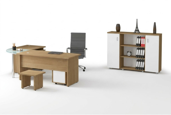 Bright office furniture set study desk filing cabinet table