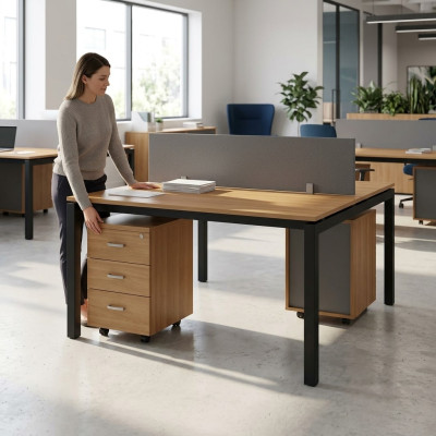 Office furniture set of two desks study room tables furniture table