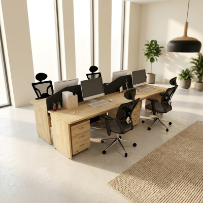 Large wooden desk study computer table modern office furniture