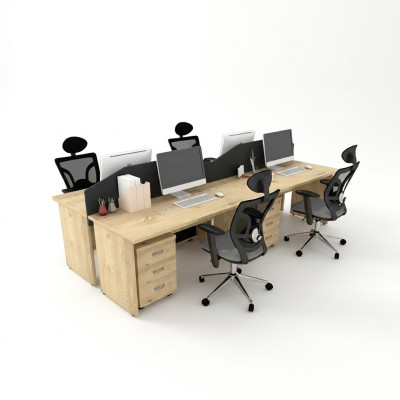 Large wooden desk study computer table modern office furniture
