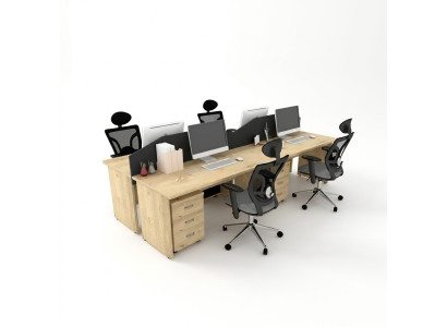Large wooden desk study computer table modern office furniture