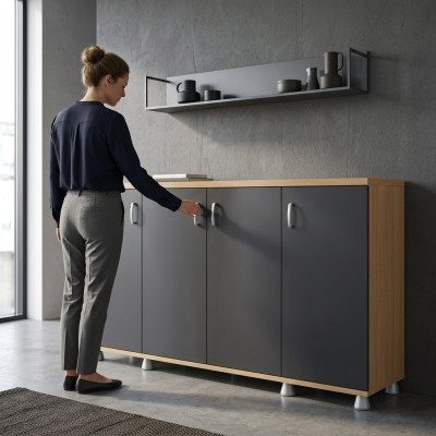 Cabinet Office Furniture Study Wood Office Cabinet Shelf Filing Cabinet