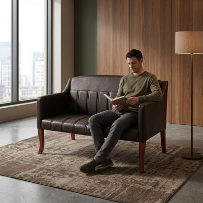 Study sofa two-seater textile office modern office furniture