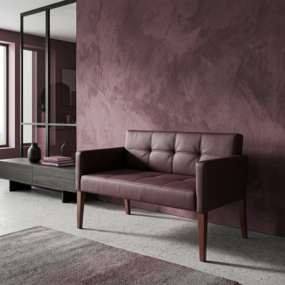 Pink two-seater couch, study sofa, office furniture set, sofa seating furniture