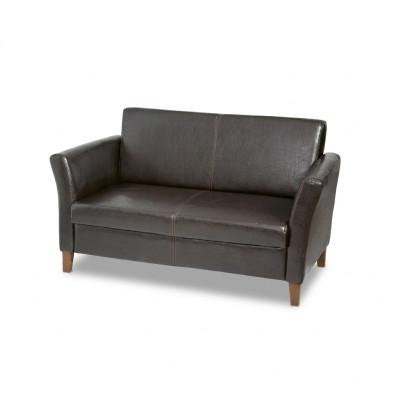 Black office two-seater furniture couch office seat sofa