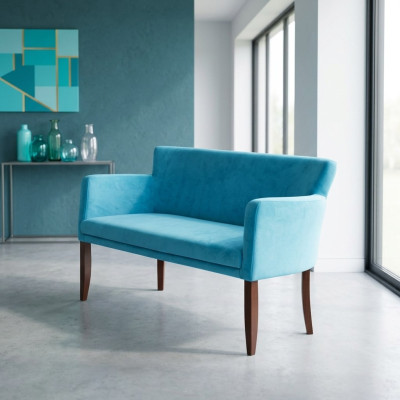 Blue textile two-seater study couch modern office furniture office