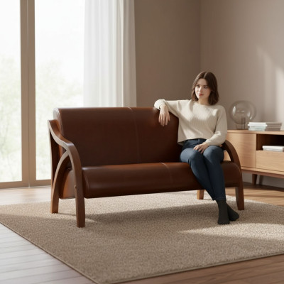 Designer leather bench two-seater office furniture office furniture