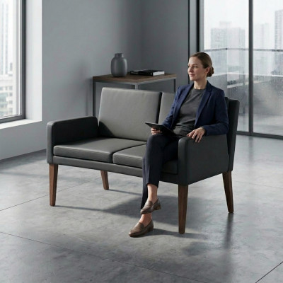 Sofa two-seater textile couch workstation furniture range seating furniture