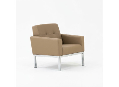 Armchair office furniture study beige seat wooden furniture upholstered chair