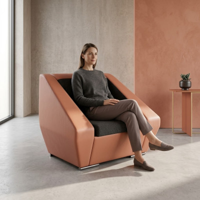 Orange luxury chair study upholstered furniture designer office chair