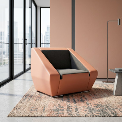 Orange luxury chair study upholstered furniture designer office chair