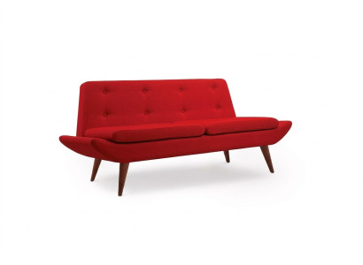 Red two-seater study furniture designer luxury upholstered sofa furniture