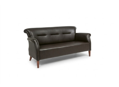 Modern black three-seater study sofa office furniture set