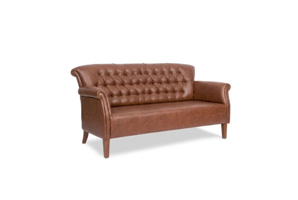 Luxury Three-Seater Chesterfield Couch Brown Seating Furniture Modern Sofas