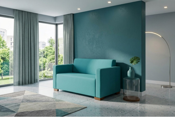 Turquoise two-seater upholstered furniture study modern sofa luxury couch